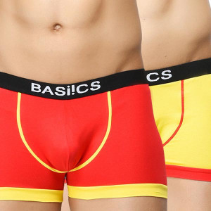 Multi Colored Cotton Trunks Brief (Set Of 2)